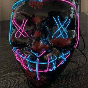 Halloween LED Mask, The Purge Masks Light Up, Glowing Scary